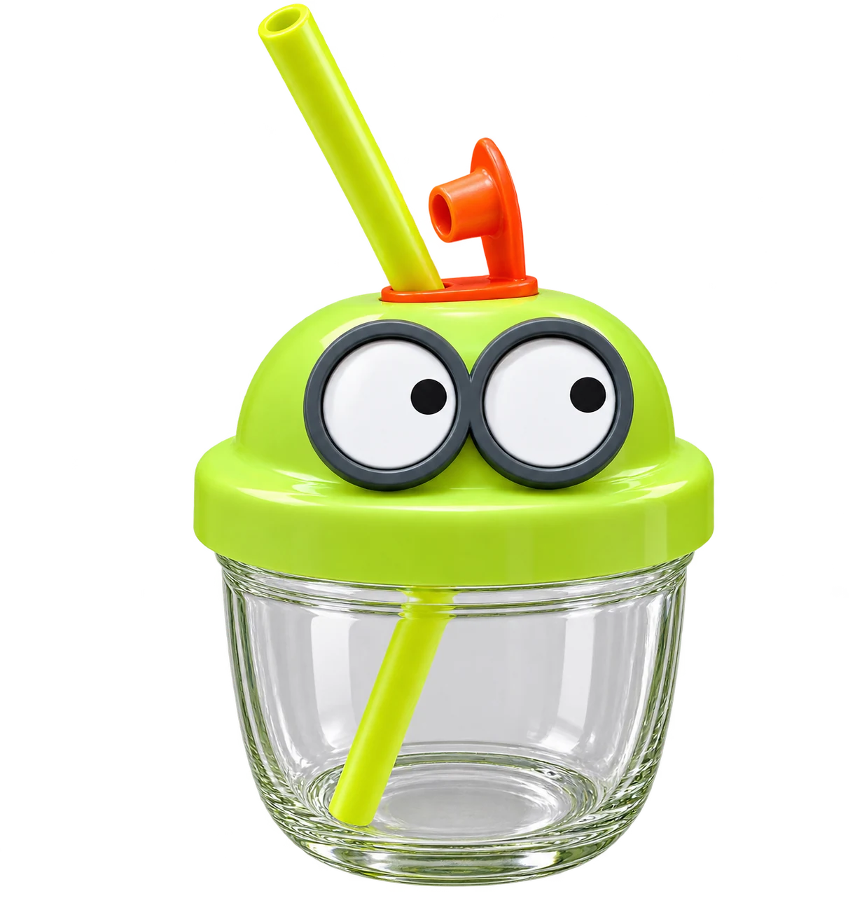 PICO 21 glass cup front view in Lime Green